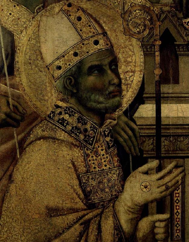 Duccio di Buoninsegna en helgonbiskop Spain oil painting art